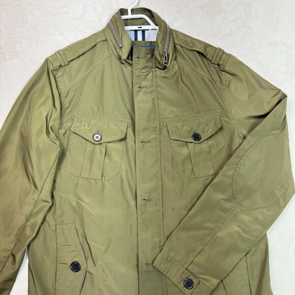 Cole Haan Lightweight Full Zip Parka Jacket Green Field Windbreaker Men's Size S - Picture 3 of 13